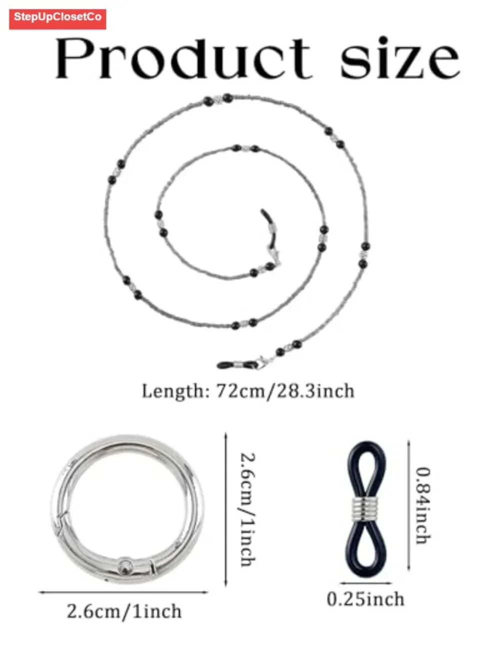Stainless Steel Eyeglass Chain Glasses Lanyard Necklace Women Gift